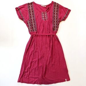 Woolrich Pink Boho Embroidered Dress NWT